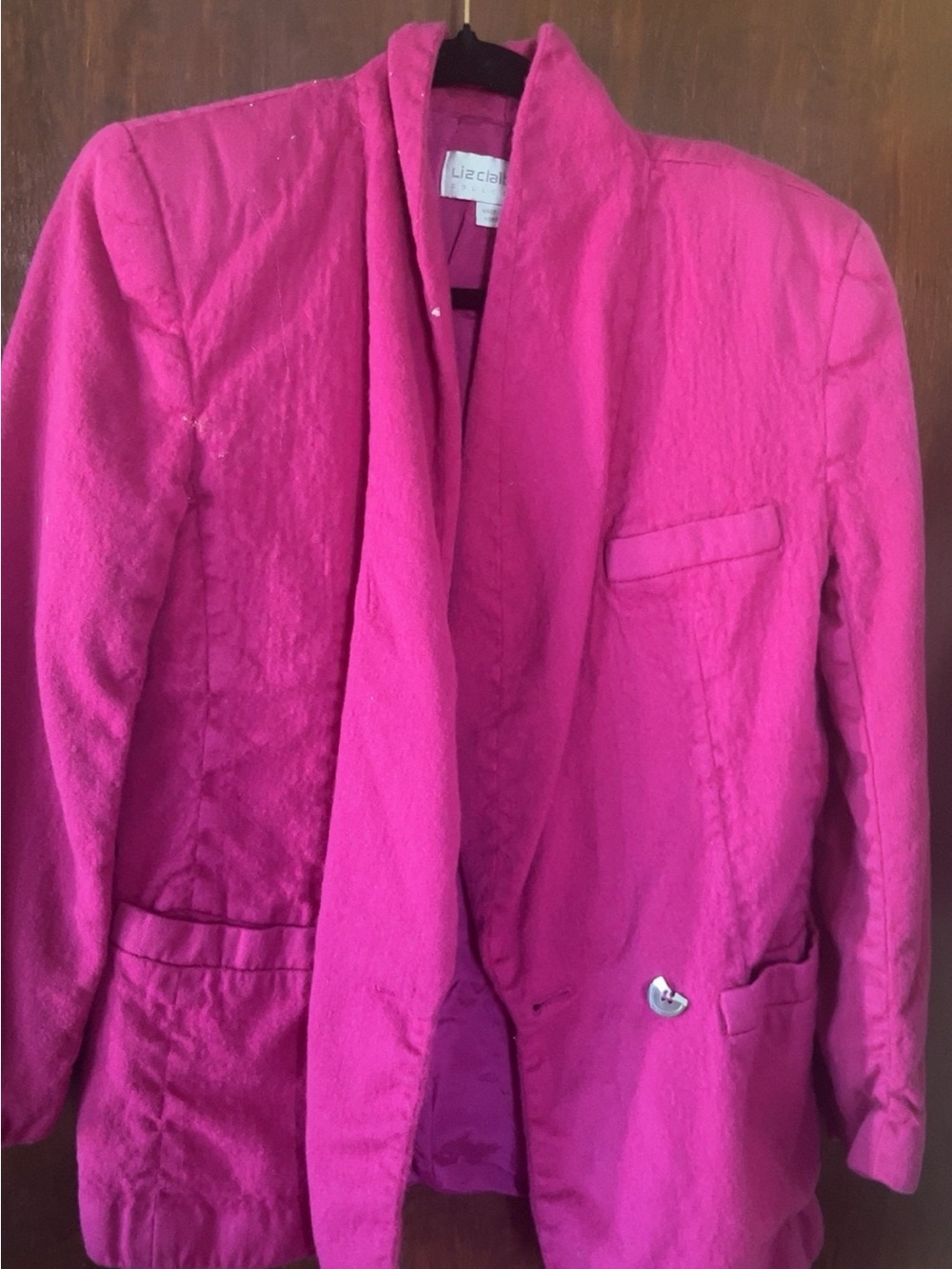 Liz Claiborne Bright Pink Open-Front Blazer
